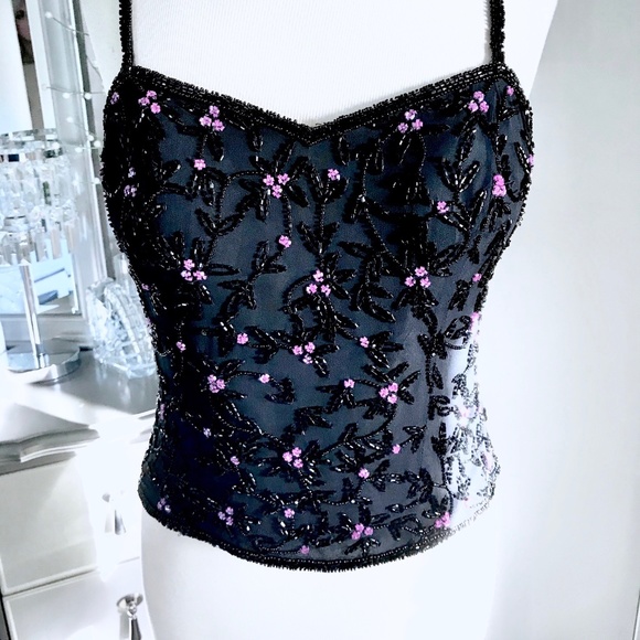 Tank Top Silk Beaded Medium - Picture 6 of 9